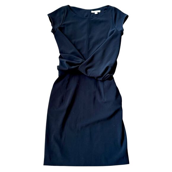 Carven Dresses & Skirts - Carven Draped Twist Black Mini Dress LBD FR 36 / US 4